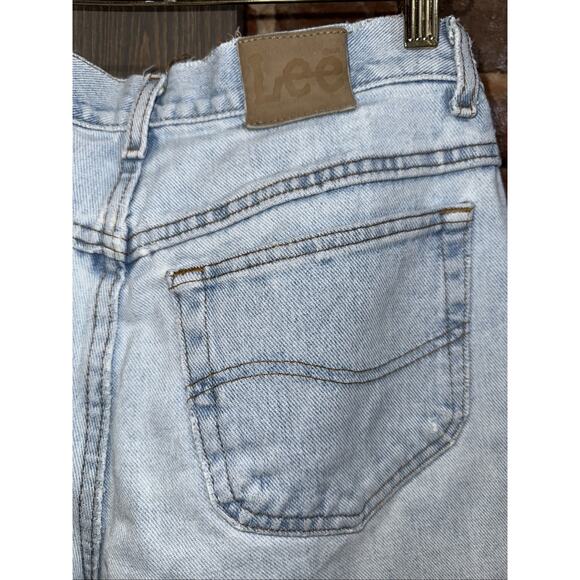 Vintage Lee High Waisted Tapered Jeans Size 8 Med Light Wash Denim USA - Picture 5 of 11